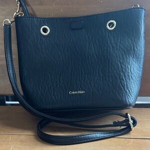 Calvin Klein Black/Tan Reversible Crossbody Bag